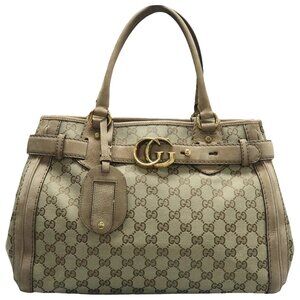 GUCCI  Brown Cloth Tote 489-061825
